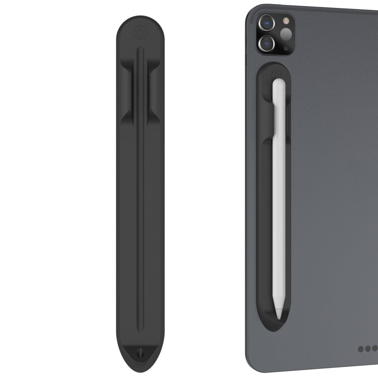 AhaStyle PT112 pour Apple Pencil 1/2 Stylo d'écriture manuel Rainure de rangement en silicone Support magnétique en silicone, PT112