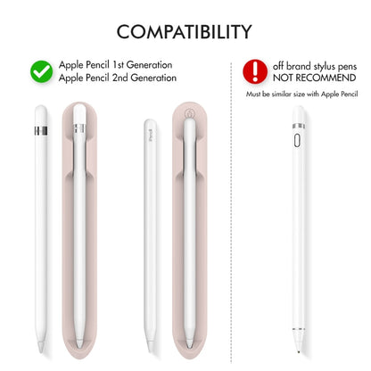 AhaStyle PT112 pour Apple Pencil 1/2 Stylo d'écriture manuel Rainure de rangement en silicone Support magnétique en silicone, PT112