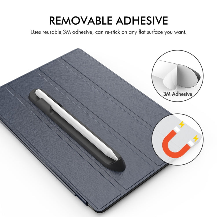 AhaStyle PT112 pour Apple Pencil 1/2 Stylo d'écriture manuel Rainure de rangement en silicone Support magnétique en silicone, PT112