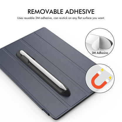 AhaStyle PT112 pour Apple Pencil 1/2 Stylo d'écriture manuel Rainure de rangement en silicone Support magnétique en silicone, PT112