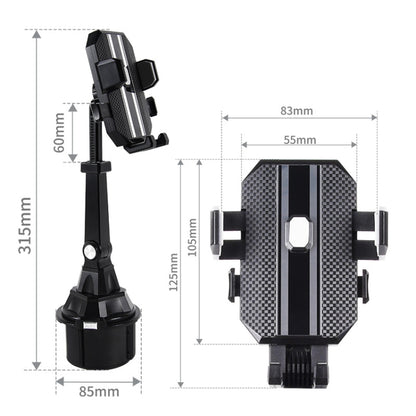 Car Center Console Water Cup Holder Adjustable Mobile Phone Holder