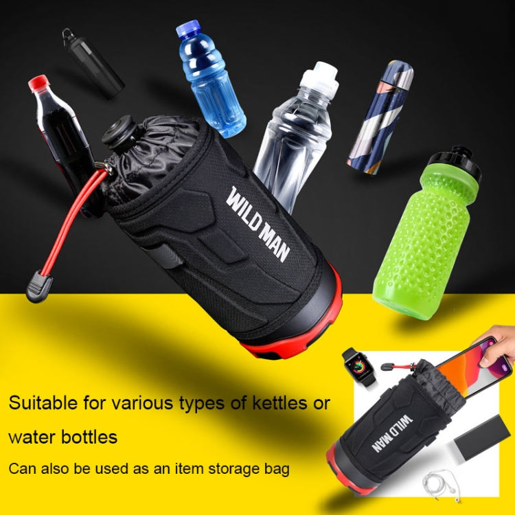 WILD MAN R1 1L Mountain Bike Water Bottle Bag Scooter Handlebar Tool Kit, Black Red, Black Green, Dark Blue