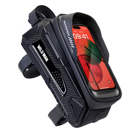 WILD MAN M30 1L Sac de cadre de vélo de montagne à coque rigide avec écran tactile en TPU, M30 (noir), M30 (noir rouge)