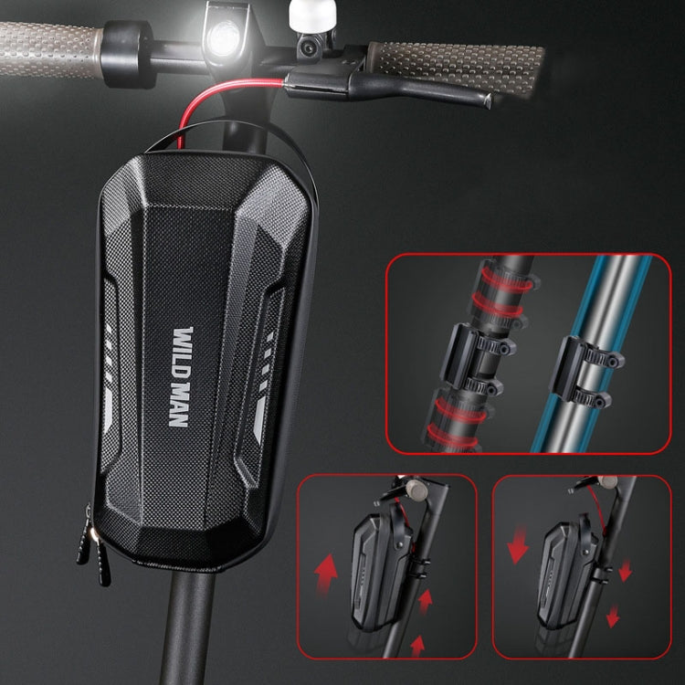 WILD MAN Scooter EVA Hard Shell Front Bag Folding Bicycle Quick Release Hanging Bag, GD9X 2L, GD9X Plus 3L