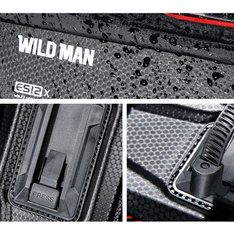 WILD MAN ES12X 1LEVA Hard Shell Bicycle Bag Cycling Phone Touch Screen Front Beam Bag, ES12X (Red)