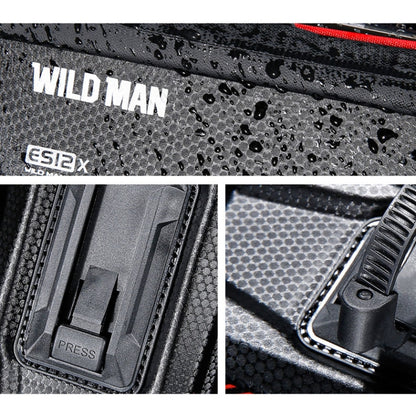 WILD MAN ES12X 1LEVA Hard Shell Bicycle Bag Cycling Phone Touch Screen Front Beam Bag, ES12X (Red)