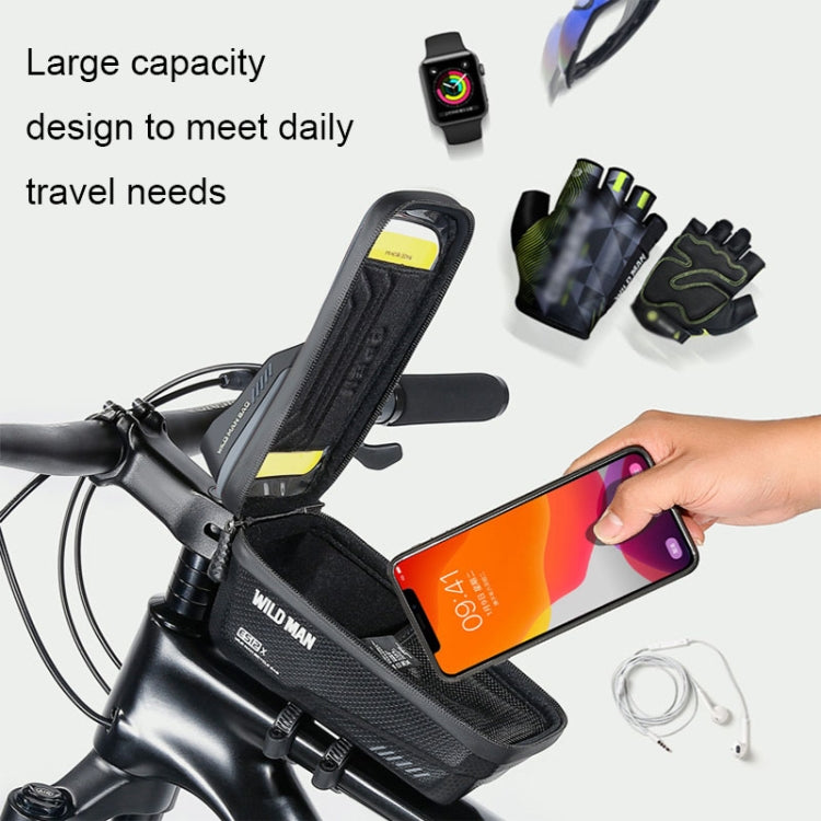 WILD MAN ES12X 1LEVA Hard Shell Bicycle Bag Cycling Phone Touch Screen Front Beam Bag, ES12X (Red)