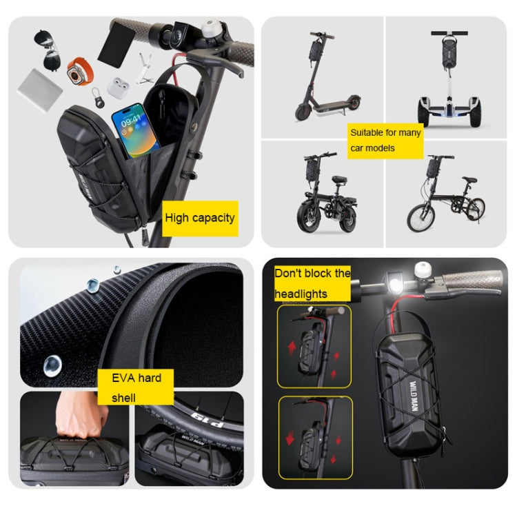 WILD MAN GD6X 2L Electric Scooter EVA Hard Shell Hanging Bag Folding Bike Bag, GD6X 2L