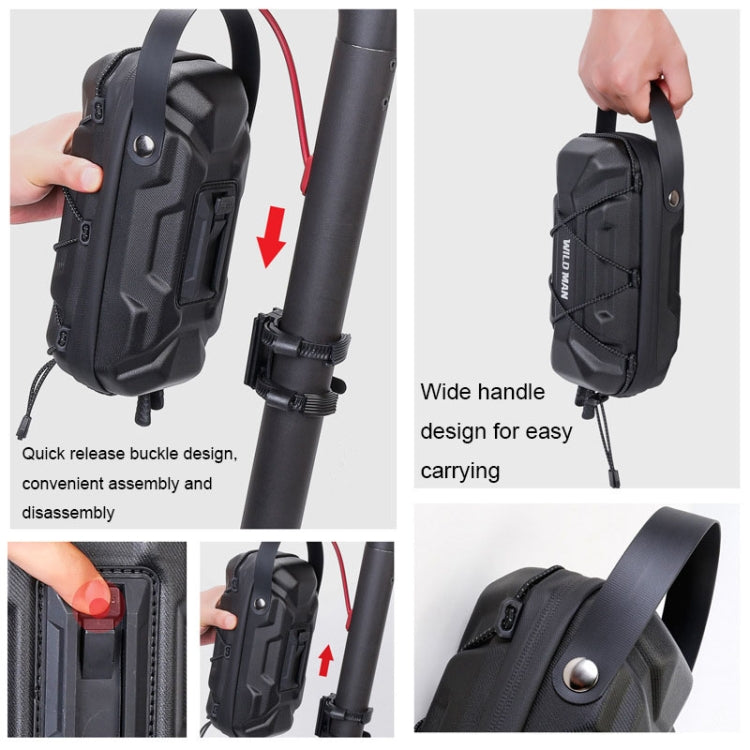 WILD MAN GD6X 2L Electric Scooter EVA Hard Shell Hanging Bag Folding Bike Bag, GD6X 2L