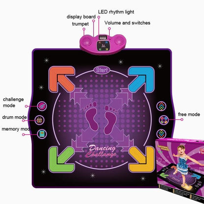 Bluetooth Electronic Dance Mat Children Music Dance Pad, Lighting Type
