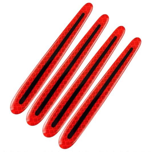 Juego de 8 pegatinas reflectantes de seguridad para espejo retrovisor de puerta de coche, color rojo, amarillo, blanco, azul y verde fluorescente.