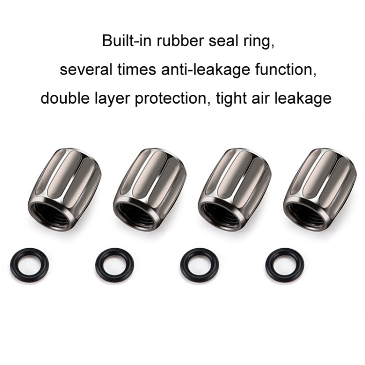 4pcs/set Metal Anti-theft Tyre Core Valve Personalised Conversion Cap, Colorful