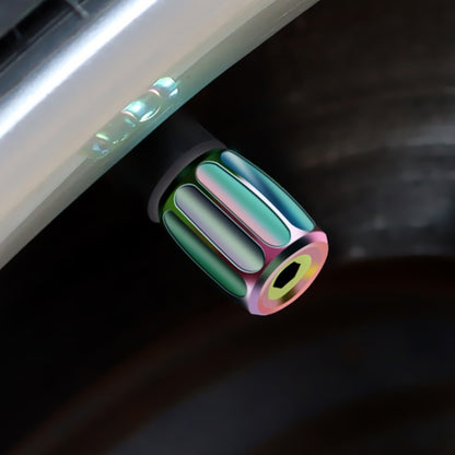 4pcs/set Metal Anti-theft Tyre Core Valve Personalised Conversion Cap, Colorful