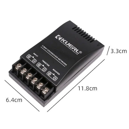 KUERL 2 Way Car Audio Frequency Divider Stereo Car Speaker Crossover Filter, KUERL 655D