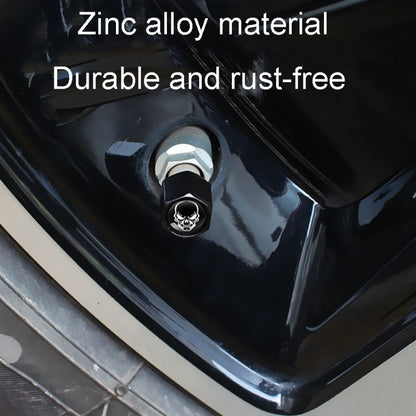 4pcs /Set Skeleton Metal Tire Valve Caps Automobile Modification Universal Valve Core Cover