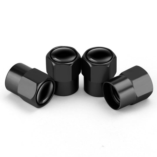 Lot de 4 bouchons de valve de pneu hexagonaux en métal, universels, pour automobiles, style hexagonal