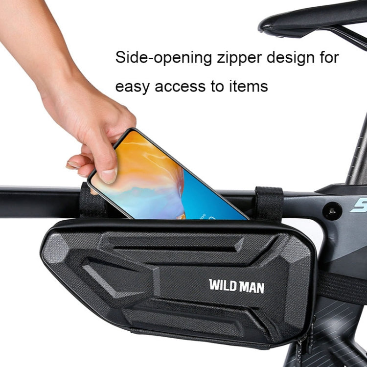WILD MAN XT4 1.2L EVA Hard Shell Bicycle Triangle Bag Electric Vehicle Side Bag, XT4 (Sun), XT4 (Twill)