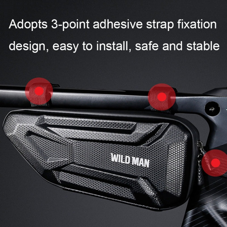 WILD MAN XT4 1.2L EVA Hard Shell Bicycle Triangle Bag Electric Vehicle Side Bag, XT4 (Sun), XT4 (Twill)