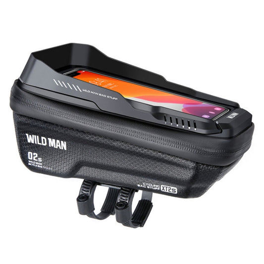 WILD MAN XT2S 1L Sac de cadre avant de VTT à coque rigide en EVA, sac de téléphone étanche pour cyclisme, XT2S