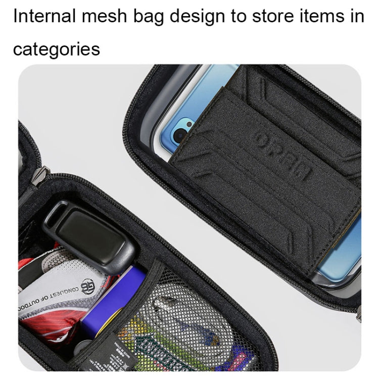 WILD MAN ES12 1L Sac de cadre de vélo de montagne Sacoche de téléphone étanche pour vélo, ES12 (Gris), ES12 (Bleu), ES12 (Noir), ES12 (Rouge)