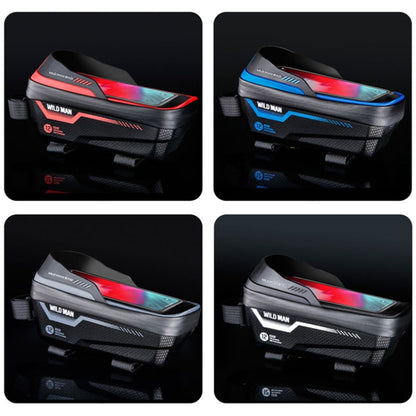 WILD MAN ES12 1L Sac de cadre de vélo de montagne Sacoche de téléphone étanche pour vélo, ES12 (Gris), ES12 (Bleu), ES12 (Noir), ES12 (Rouge)
