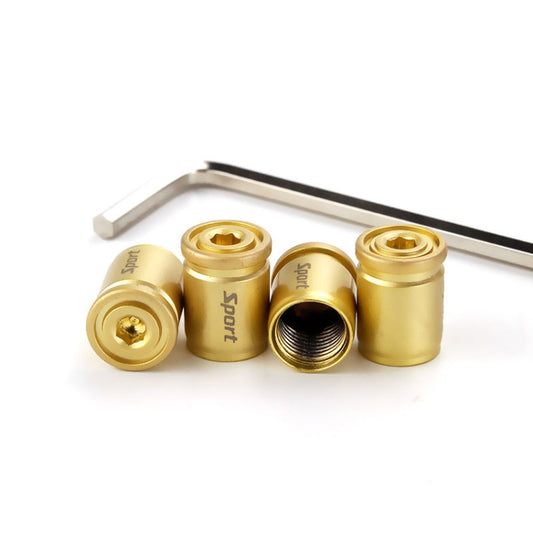 Lot de 4 bouchons de valve antivol universels pour pneus de voiture sport avec clé