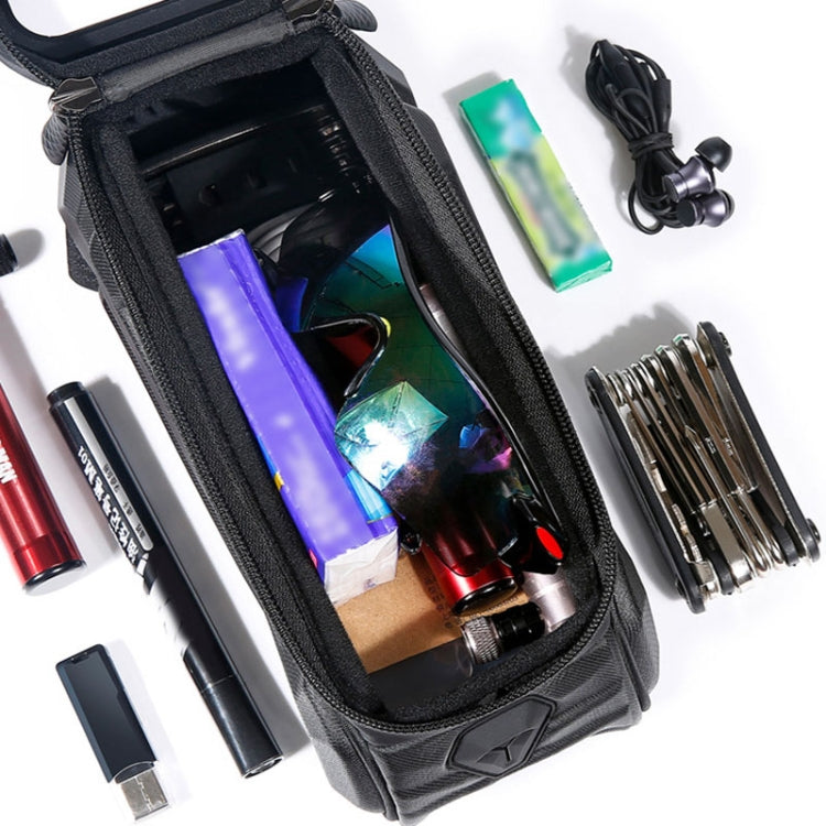 WILD MAN XT5 1.2L EVA Hard Shell Bike Front Beam Bag Touch Screen Phone Waterproof Bag, XT5 (Twill), XT5 (Solar)