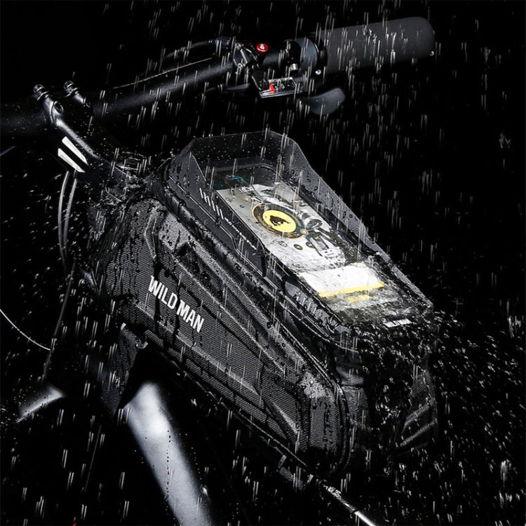 WILD MAN XT5 1.2L EVA Hard Shell Bike Front Beam Bag Touch Screen Phone Waterproof Bag, XT5 (Twill), XT5 (Solar)