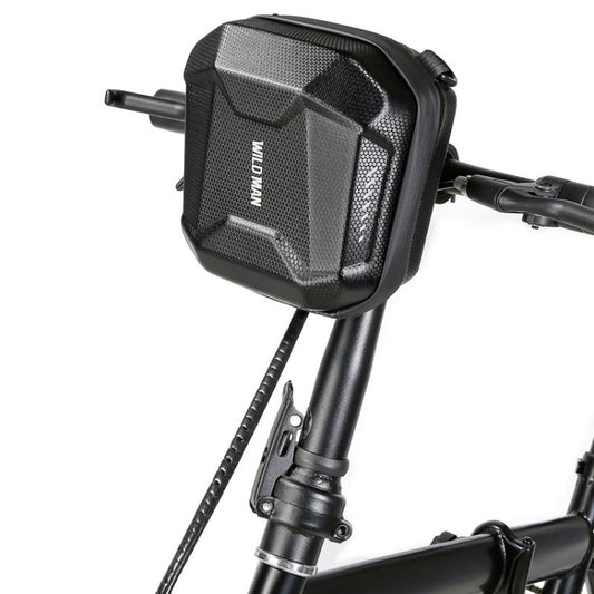 WILD MAN E18 2L Sacoche de Guidon de Vélo Rigide en EVA Imperméable à Dégagement Rapide, Multifonctionnelle, E18
