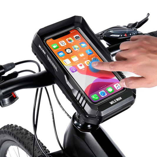 WILD MAN FK4 0.5L EVA Coque rigide de vélo étanche Support de téléphone tactile pour guidon, FK4