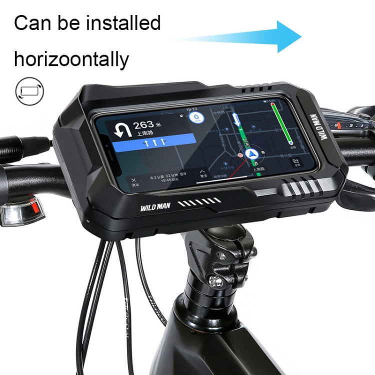 WILD MAN FK4 0.5L EVA Hard Shell Bicycle Waterproof Case Handlebar Phone Touch Screen Holder, FK4