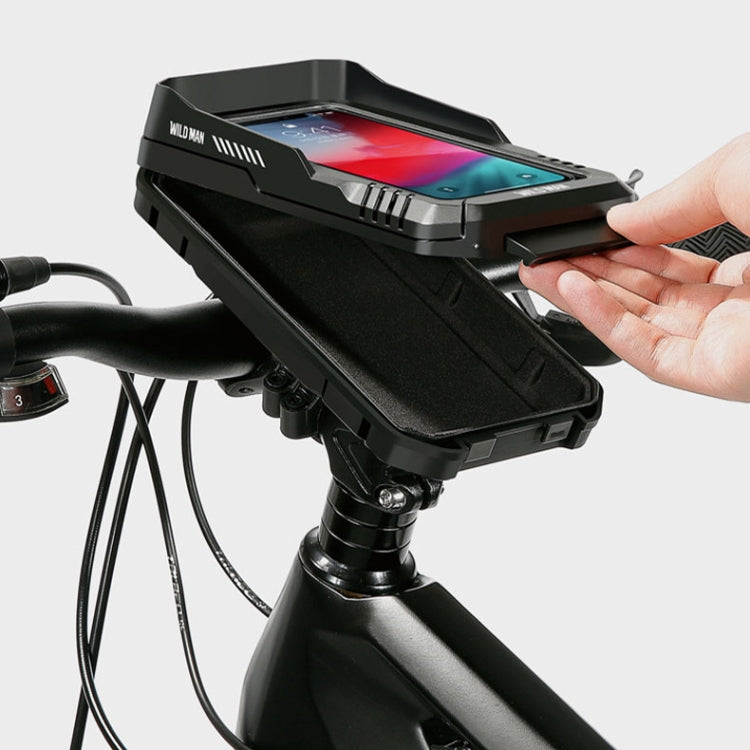 WILD MAN FK4 0.5L EVA Hard Shell Bicycle Waterproof Case Handlebar Phone Touch Screen Holder, FK4