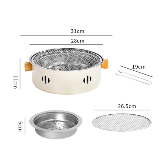 Charcoal Grill Stainless Steel Outdoor Camping Cooking Tea Around The Stove Barbecue Stove, Style A, Style B