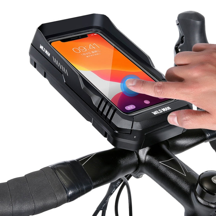 WILD MAN FK1 0.5L Mountain Bike Waterproof Phone Touch Screen Handlebar Bag Bike Holder Bag, FK1