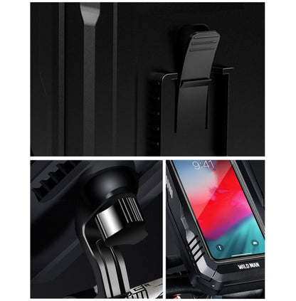 WILD MAN FK1 0.5L Mountain Bike Waterproof Phone Touch Screen Handlebar Bag Bike Holder Bag, FK1