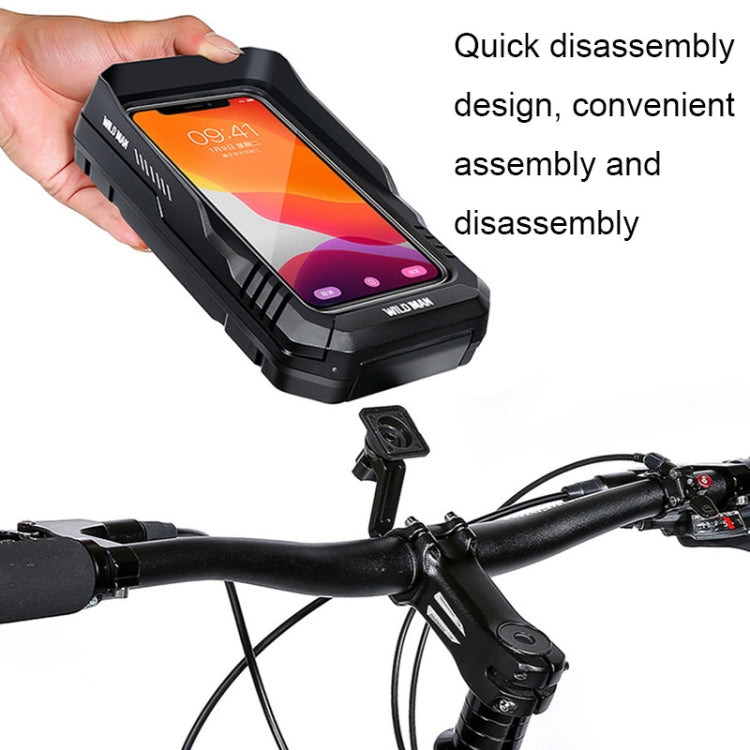 WILD MAN FK1 0.5L Mountain Bike Waterproof Phone Touch Screen Handlebar Bag Bike Holder Bag, FK1