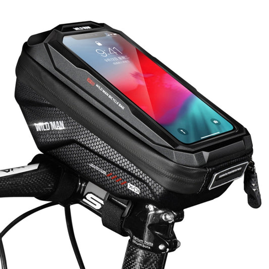 WILD MAN X1 1L EVA Coque Rigide Vélo Téléphone Écran Tactile Sacoche de Guidon Sac de Cyclisme Étanche, X1 1L (Rouge)