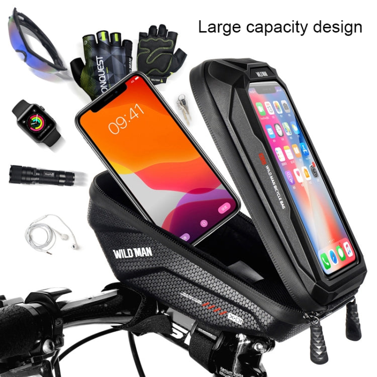 WILD MAN X1 1L EVA Hard Shell Bicycle Phone Touch Screen Handlebar Bag Waterproof Cycling Bag, X1 1L (Red)