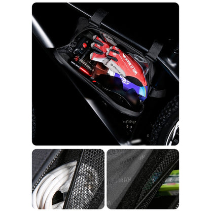 WILD MAN XT9 1.8L EVA Hard Shell Bike Front Beam Triangle Bag Electric Vehicle Waterproof Bag, XT9 (Sun), XT9 (Twill)