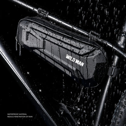 WILD MAN XT9 1.8L EVA Hard Shell Bike Front Beam Triangle Bag Electric Vehicle Waterproof Bag, XT9 (Sun), XT9 (Twill)