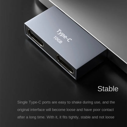 Type-C Docking Station Computer Charging Data Port Power Adapter, 2 x Type-C Female to Type-C Male