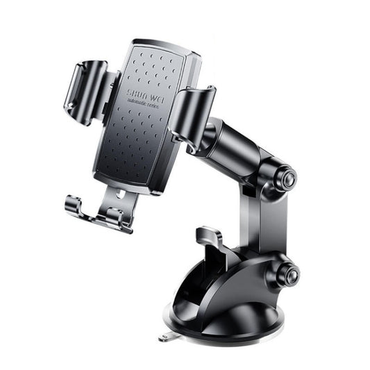 Support de téléphone de voiture SHUNWEI SD-1132B à ventouse + grille d'aération avec détection de gravité