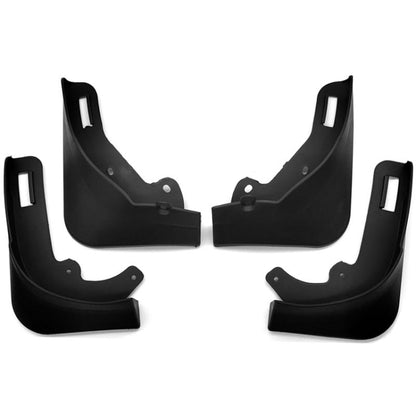 For Tesla Model Y Car Punch-Free Front And Rear Wheel Soft Rubber Mudguards, Matte Black, Carbon Fiber