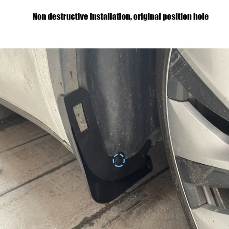 For Tesla Model Y Car Punch-Free Front And Rear Wheel Soft Rubber Mudguards, Matte Black, Carbon Fiber