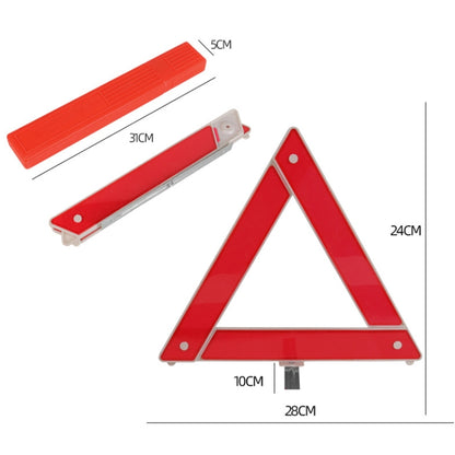 Panneau d'avertissement pliable pour rangement de voiture, trépied, 28 x 24 cm