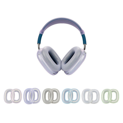 For AirPods Max Headphones Ear Cap Cover Replacement Part, Ear Cap Cover (Transparent Black), Ear Cap Cover (Transparent), Ear Cap Cover (Transparent Purple)