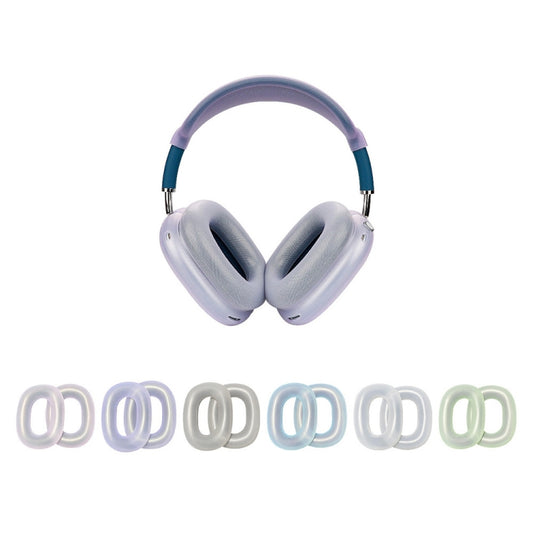 For AirPods Max Headphones Ear Cap Cover Replacement Part, Ear Cap Cover (Transparent Purple), Ear Cap Cover (Transparent Black), Ear Cap Cover (Transparent)