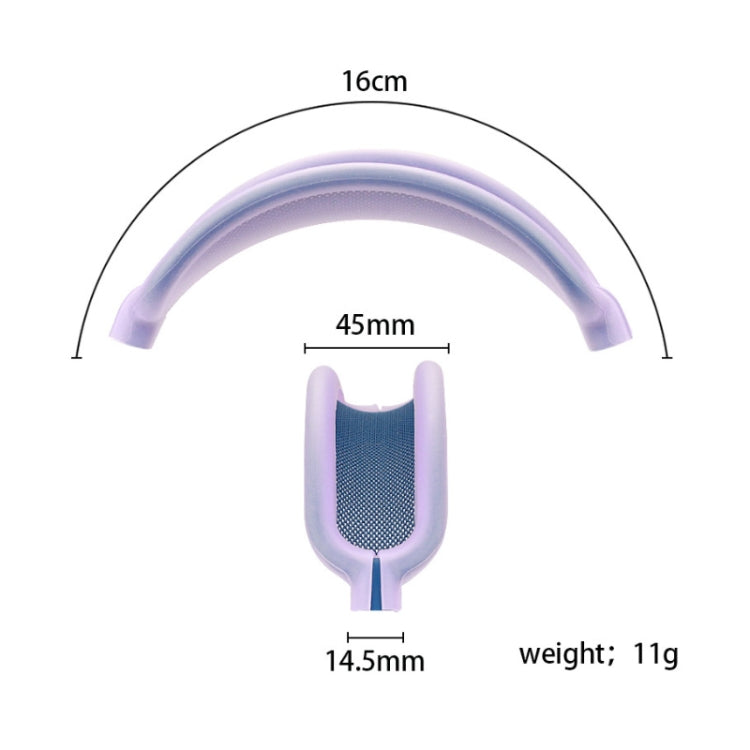 For AirPods Max Headphones Head Beam Replacement Part, Transparent Black, Transparent, Transparent Pink
