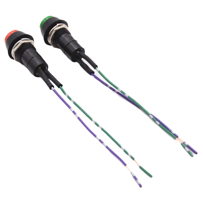 2pcs Car Modification Horn Switch Universal Button Modification Small Switch, Red Button, Green Button