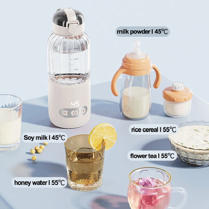 400ml  Wireless Instant Water Warmer Electric Kettle For Baby Formula With 15000 MAh Battery Capacity